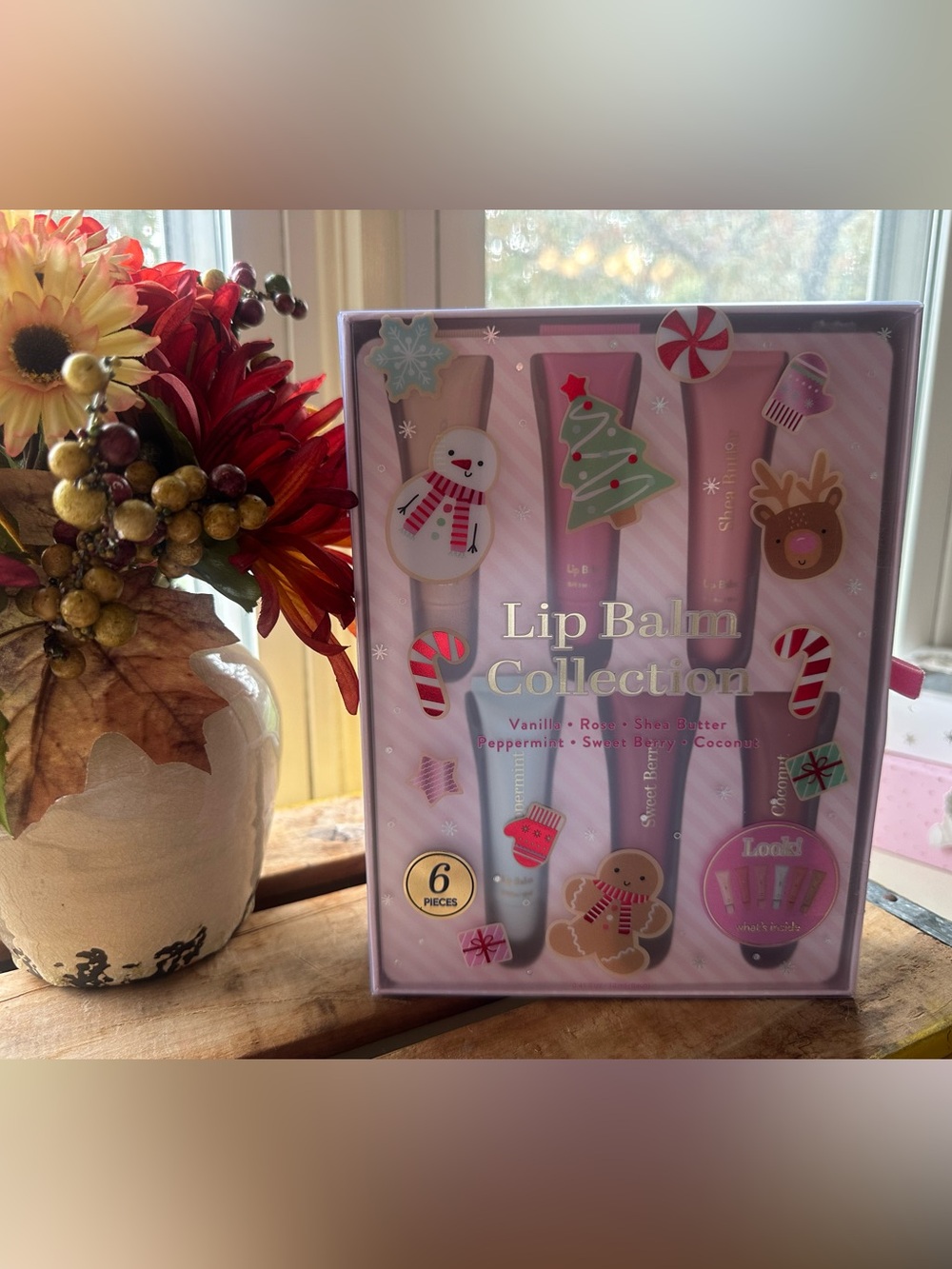 Lip Balm Collection Vanilla, Rose, Shea Butter, Peppermint, Sweet Berry, Coconut